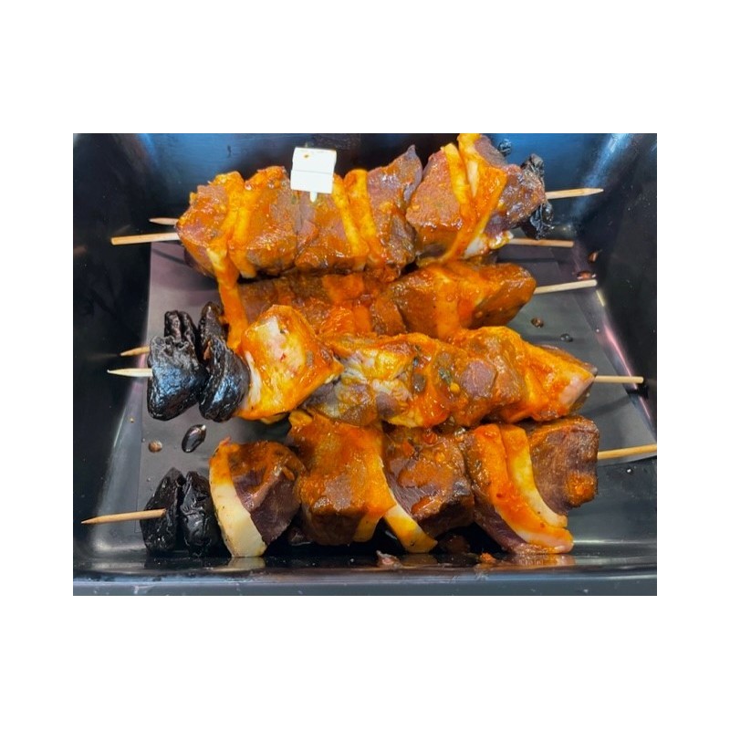 Brochette de canard mariné