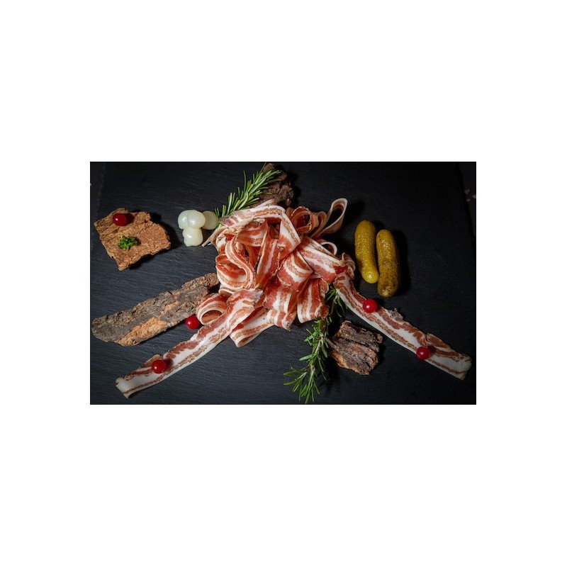 Lard sec en tranches