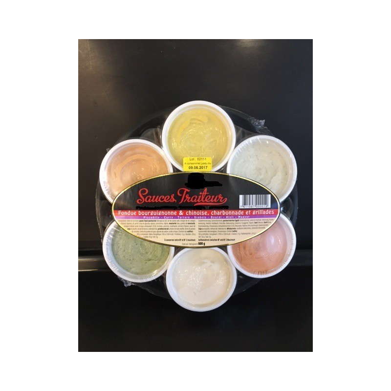 Sauce traiteur assiette 600gr.