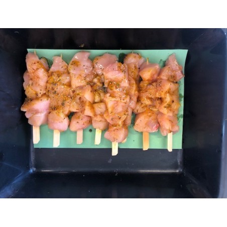 Brochette de poulet mariné
