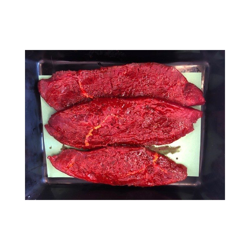 Steak de cheval mariné