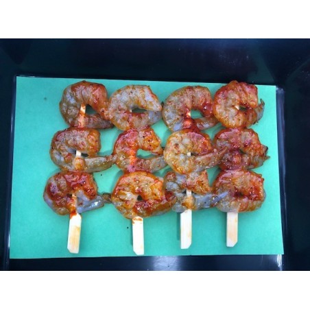 Brochette de crevette marinée