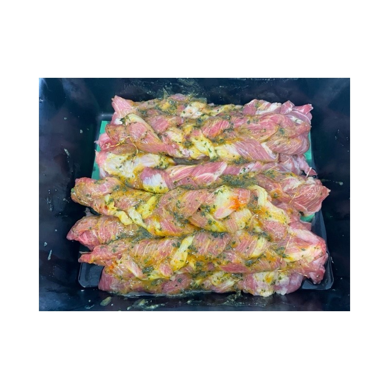 Tresse de porc mariné à l'aïl