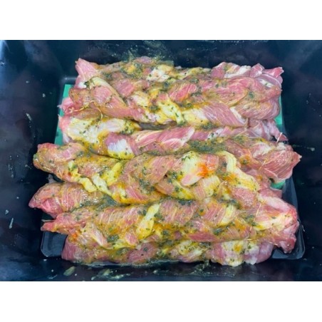 Tresse de porc mariné à l'aïl