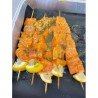 Brochette de saumon mariné